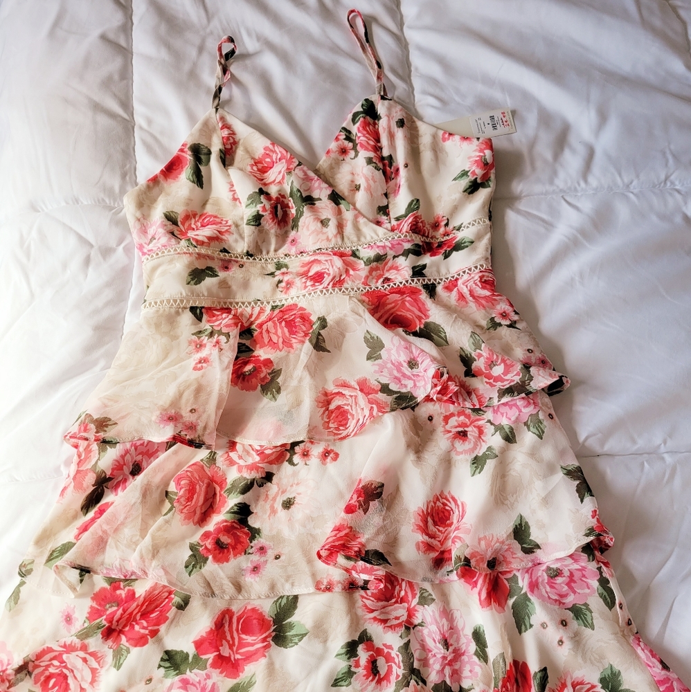 Floral chiffon dress